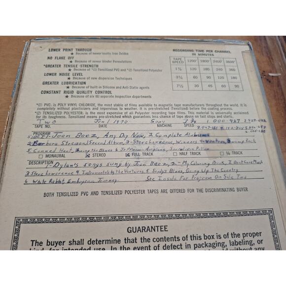 Bundle B – Baez Donovan Collins Lightfoot Folk Reel-to-Reel Lot (10 Tapes) - Picture 5 of 16